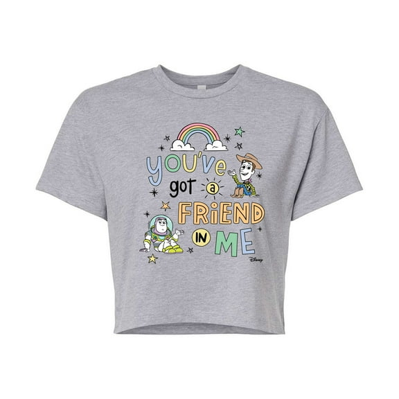 Toy Story 4 - Youve Got A Friend In Me - Juniors Cropped Cotton Blend T-Shirt