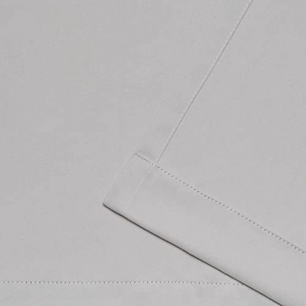 Exclusive Home Sateen Twill Woven Room Darkening Blackout Wide Patio Grommet Top Single Curtain Panel, 100"x96", Silver