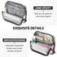 thumbnail image 5 of Standing Pencil Case with Base Large Capacity Stationery Pouch Pen Bag with Zipper for Women Men Christmas Deer and Snowmen, 5 of 7