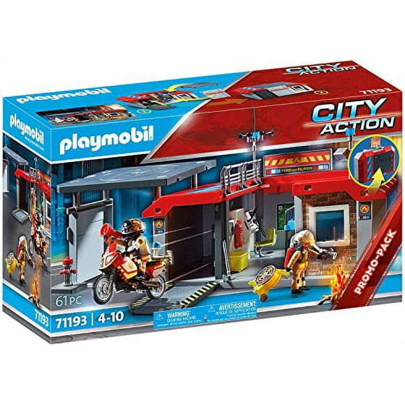 Playmobil Fire Station, Multicolored