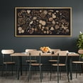 thumbnail image 5 of IDEA4WALL Extra Large Framed Canvas Print Wall Art Botanical Elegance Dark Floral Pattern Artwork Nature Vintage Inspired Pastel Antique Fine Art Decorative Relax/Calm for Rooms Decor - 60"x30", 5 of 5