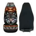 thumbnail image 5 of Kuiaobaty 2 Pack Car Front Seat Covers Vehicle Seat Covers American Tribal Geometric Wolf Pattern Car Seat Protector Automotive Accessories Decoration for Car Van Sedan Truck, 5 of 7