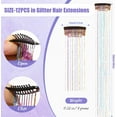 thumbnail image 3 of LAICAIW Kit de Guirlande à Clipser, 6 Pcs 20 Pouces Résistant à la Chaleur Paillettes Guirlande à Clipser Extensions, Accessoires de Cheveux Brillants pour Femmes Filles Enfants (Arc-en-Ciel), 3 of 7