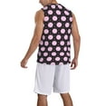thumbnail image 2 of Honeii Pink Groovy Disco Ball print basktball shirt for men and women, Unisex basketball jersey for Theme party-X-Large, 2 of 6