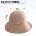 thumbnail image 2 of Sombrero de paja para mujer, sombrero de pescador tejido, sombrero de playa, gorra plegable, gorras de verano, sombrero de pescador para mujer, 2 of 5