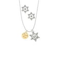 thumbnail image 2 of Delight Jewelry Goldtone I Love You Disc Silver tone Snowflake Charm Necklace and Stud Earrings, 2 of 4