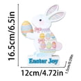 thumbnail image 3 of YWIYIUD 1PC Wooden Easter Rabbit Table Decorations Easter Hand Painted Rabbit Ornaments Tabletop Centerpieces Tiered Tray Decor for Spring Easter Indoor Home Party Patio Yard Decor 6.5inch, 3 of 5