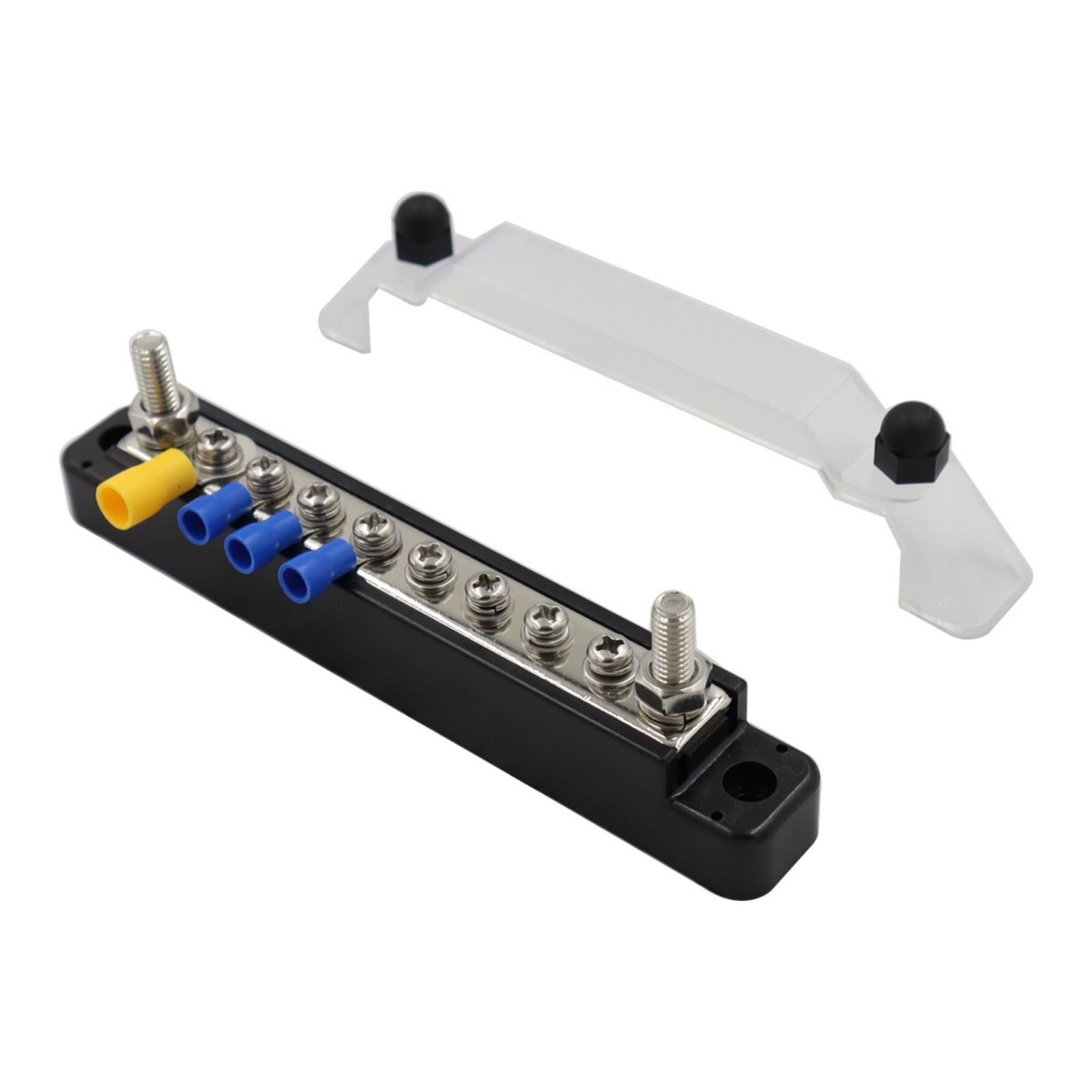 GUYUTING Power Distribution Bus Bar Terminal Block Kit 12V Red Black 130A 150A 300V 48V for Automotive Marine RV Truck Boat Wiring