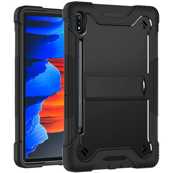 For Samsung Galaxy Tab S7 11" Case SM-T870 T875, Allytech Heavy Duty Shockproof Rugged Full Body Protective Case Impact Defender Hard Kickstand Cover for Samsung Galaxy Tab S7 11" 2020,Black