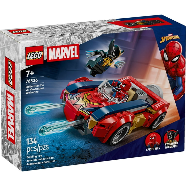 LEGO, Marvel Spider-Man Car vs Venomized Wolverine Building Toy