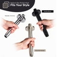 thumbnail image 3 of 10 Inch Straight Ceiling Mount Shower Arm with Flange, Round Shower Arm for Rain Showerhead, Black Finish, 3 of 8