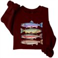thumbnail image 4 of Sweatshirts for Women Long Sleeve Hoodless Soft Cozy Fishes Printed Pullover Tops Casual Loose Crew Neck Hooded Everyday Wear, 4 of 5