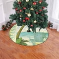 thumbnail image 2 of FMSHPON Summer Palm Tree Xmas Christmas Tree Skirt Stand Mat for Holiday Party Decoration Indoor Outdoor 36 inches, 2 of 3