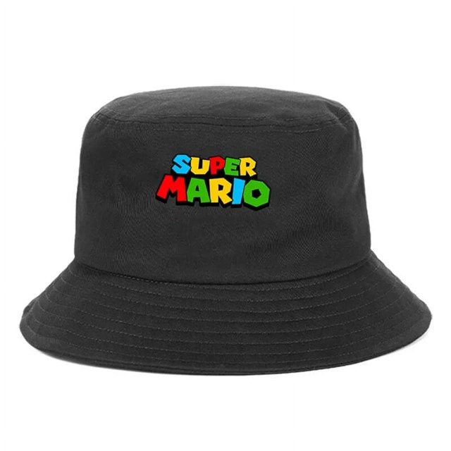 Sombrero de cubo Kawaii Sanrio Kuromi, figura de Anime Stitch Mario, sombrero para el sol al aire libre, moda coreana, ocio, pareja, gorro de lavabo de dibujos animados Y2K