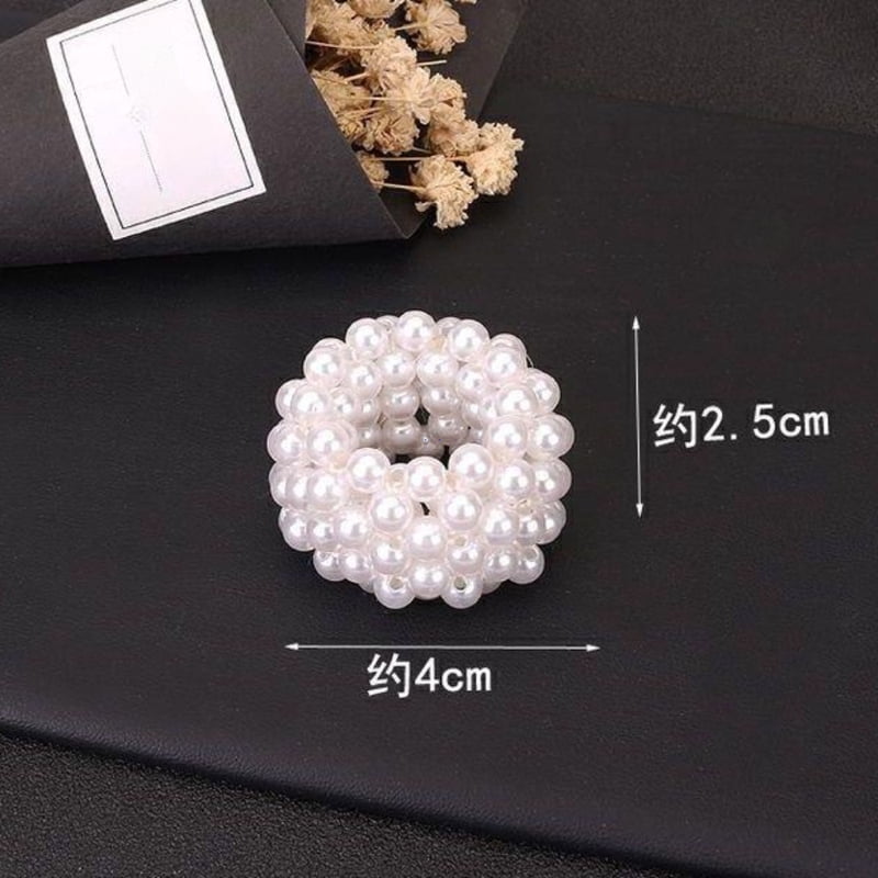 Simple Elastic Pearl Hair Rope for Women Girl Fashion Ponytail Holder Hairband Hairring Hair Accessories Headwear Gifts HairBand