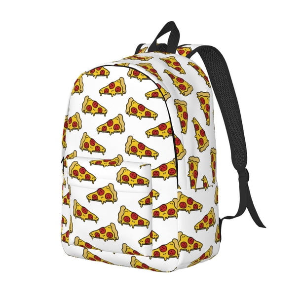 Fotbe Pizza Mochila de Lona con Estampado, Mochila Duradera, Mochila Versátil de Alta Calidad, Mochila Compacta Vintage-Medium