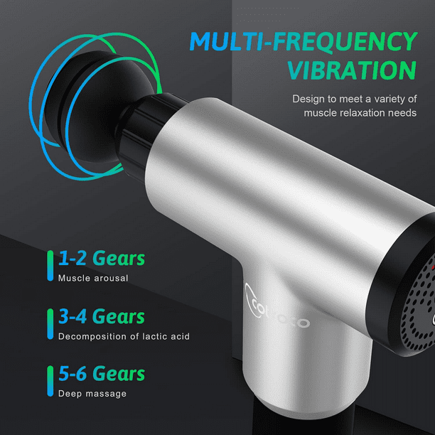 Pistola de masaje eléctrico de percusión velocidades Malubero
