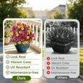 thumbnail image 4 of Artificial Morning Glory Flower Stakes – Garden Ground Spikes Faux Shrubs Outdoor Patio Porch Decoration, Fade Resistant Lifelike Easy Install for Home Wedding Party, 4 of 9