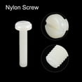 thumbnail image 4 of Unique Bargains Nylon Machine Screws, M6x30mm Slotted Pan Head Fasteners Bolts, White 25Pack, 4 of 4