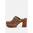 thumbnail image 4 of Jeydena Raffia Platform Clogs In Brown, 4 of 9