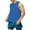 Blue, variant on CHGBMOK Mens Tank Top Fashionable Casual Round Neck Solid Color Drying Sports Top Sizes M-3XL