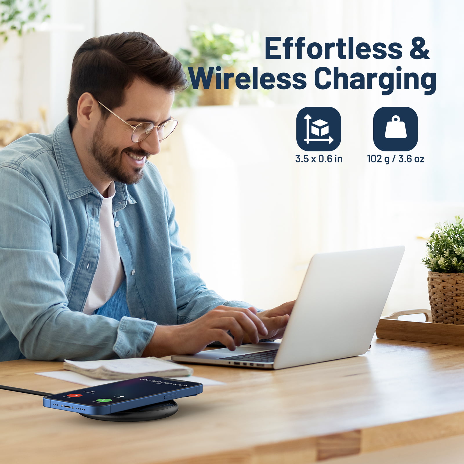 RAVPower Wireless Charger, 10W Max Fast Charge Charging Pad with 3.0 Adapter for Smartphone - Walmart.com