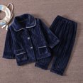 thumbnail image 4 of Gibobby Toddler Baby Girl Clothes 1T 2T 3T 4T 5T Fall Winter Outfits Contrast Color Long Sleeve Sweatshirt + Pants Sets(6-7 Years,Navy), 4 of 4