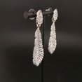 thumbnail image 3 of RUISINERY Elegant Small Feathered Drop Earrings Feathered Drop Earrings with Rhinestones Versatile Jewelry for Every Occasion, 3 of 8