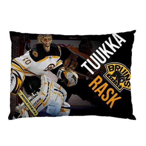 QIFEIHA Boston Bruin Taie d'Oreiller Tuuka Rask Housse de Coussin Impression Recto-Verso Taille 18x18 Pouces