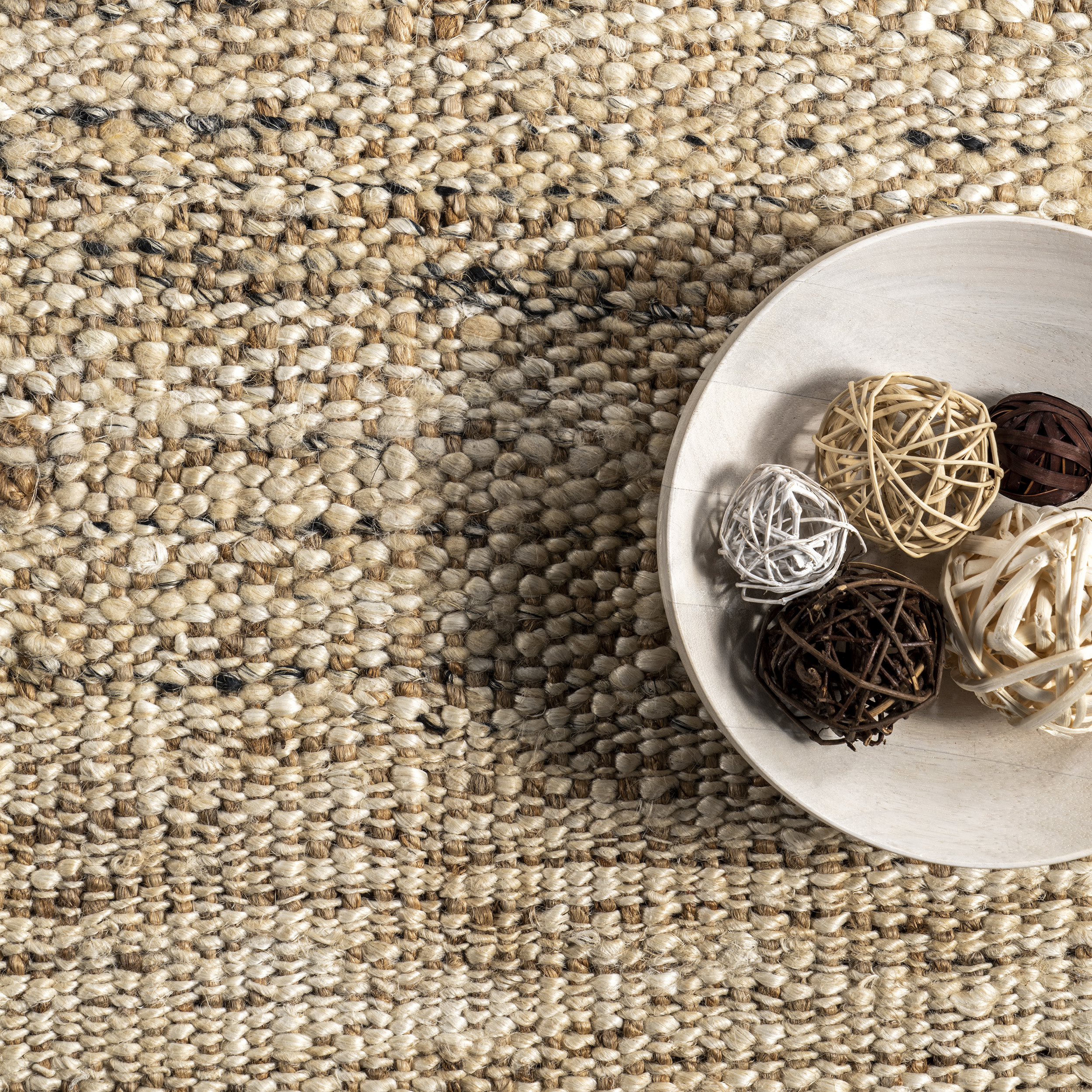 nuLOOM Katye Abstract Flatweave Jute Area Rug, 6' x 9', Natural