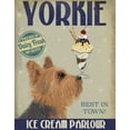 thumbnail image 2 of Fab Funky 15x18 Gold Ornate Wood Framed with Double Matting Museum Art Print Titled - Yorkshire Terrier Ice Cream, 2 of 4