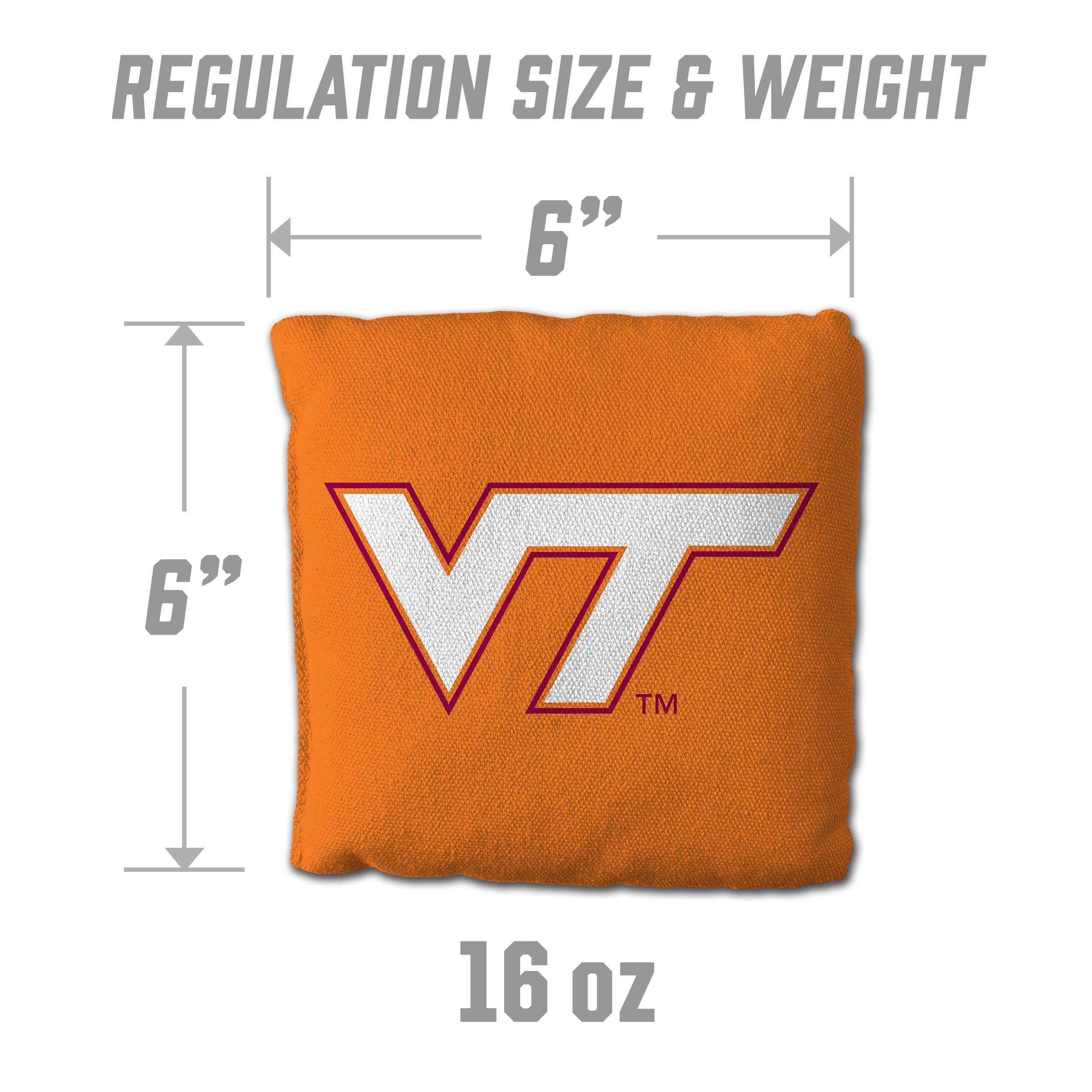 NCAA Virginia Tech Hokies Cornhole Bags - 4PK - Orange