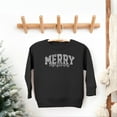 thumbnail image 2 of Merry Christmas Varsity Checkered - Toddler Graphic Sweatshirt, 2 of 11