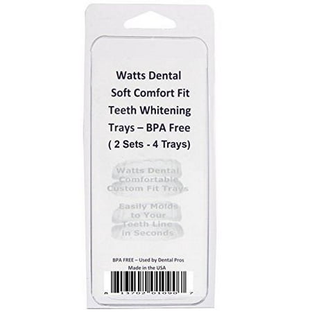 Watts Beauty Dental Comfort Fit Teeth Whitening Trays - 4 Trays -2 