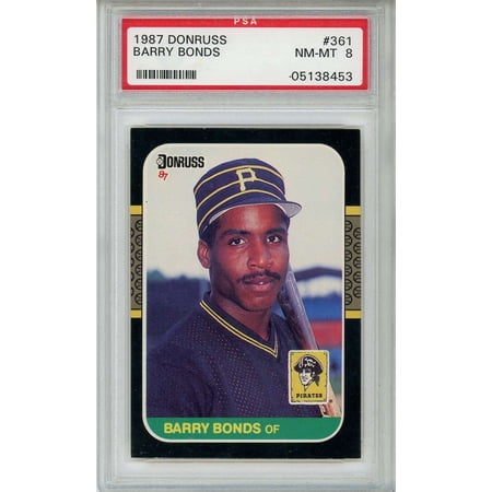 MLB 1987 Donruss Baseball Barry Bonds #361 [PSA 8]