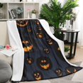 thumbnail image 2 of Witch Blanket Halloween Throw Blankets Gifts for Women Witchy Goth Skull Pumpkin Flannel Fleece Blankets for Couch Sofa Bed Chair Decor Witch's Spider Webs Decorations Blanket 50x60in, 2 of 5