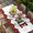 Red, variant on Christmas Table Cloths for 6 Foot Rectangle Tables, Winter Poinsettia Snowflakes Red Black Plaid Patio Waterproof Elastic Fitted Tablecloths, Washable Rectangular Table Cover for Camping