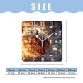 thumbnail image 2 of 10 Inch Wall Clock Battery Operated Square Clock for Office, Kitchen, Outdoor, Living Room,Baseball In Fire Flames and Splashing Water Beautiful, 2 of 4