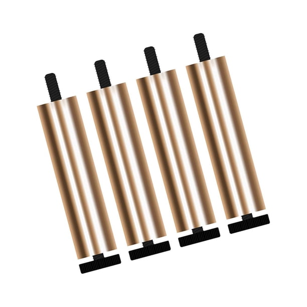 4 patas de sofá de aleación de aluminio, fáciles de instalar, reemplazo para muebles. oro 25cm