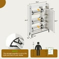 thumbnail image 2 of 2025 New 3 Tier Shoe Cabinet with Natural Rattan Flip Drawers for Entryway, Free Standing Shoe Storage Organizer with Adjustable Shelves, Narrow Shoe Rack for Hallway, Living Room, Easy Assembly, 2 of 8