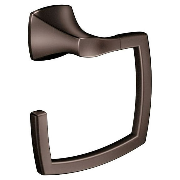 Moen YB5186ORB Voss Rectangular Open Towel Ring in Oil Rubbed Bronze