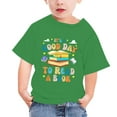 thumbnail image 2 of Cethrio Toddler Girls And Boys Graphic Print Shirts, Fashion World Book Day Cotton Crew Neck Short Sleeve Girls And Boys Summer Clothes Green 9 T, 2 of 4