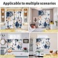 thumbnail image 5 of Vintage Blue Floral Kitchen Curtains Window Panels, Farmhouse Watercolor Flower Butterflies Insulated Window Treatment Curtain, Grommet Curtains for Bedroom/Living Room/Bathroom, 2 Piece 42"Wx54"L, 5 of 8