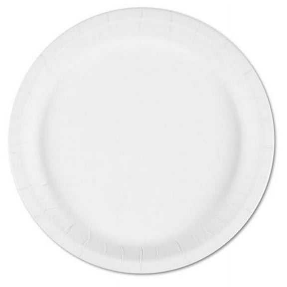 Skilcraft Round Paper Plates, 9"Diameter, 3/4" Deep, 1000/Box, White 8993056