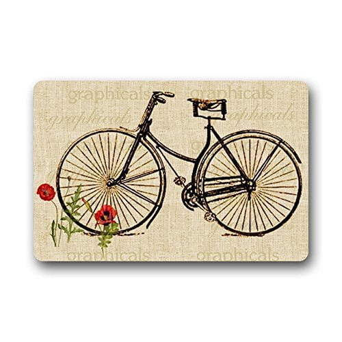 WinHome Bicycle Doormat Floor Mats Rugs Outdoors/Indoor Doormat Size 23