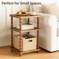 thumbnail image 4 of MEHOOM 3-Tier Side Table, Nightstand with Storage, Vintage Accent Table Small End Table for Living Room and Bedroom, 4 of 9