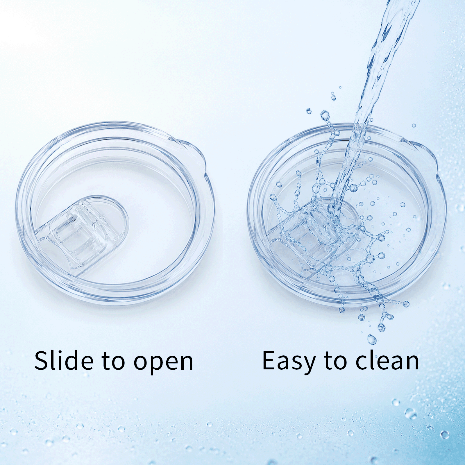 Koomade 2 Pack Tumbler Replacement Lids Including 4 Extra Sealing Rings for 20oz Drinking Tumblers BPA Free