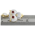 thumbnail image 5 of 14K Yellow Gold Diamond Owl Pendant Genuine Ruby Eyes 1.65" Charm 1.75 CT. T.W., 5 of 6