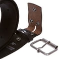 thumbnail image 3 of 1 3/4" snap on Embossed Vintage Cowhide Thick Leather Casual Jean Belt, 3 of 4