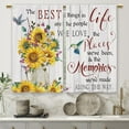 thumbnail image 5 of Rustic Sunflower Vase Kitchen Curtains Farmhouse Flower Floral Quotes Inspirational Small Short Cafe Window Curtains Wooden Hummingbird Bathroom Drapes Treatment Tier Curtains(27.5x39 Inch), 5 of 6